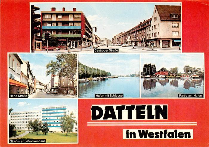 Datteln Castroper Strasse Hohe Strasse St Vincenz Krankenhaus Hafen Schleuse Haf