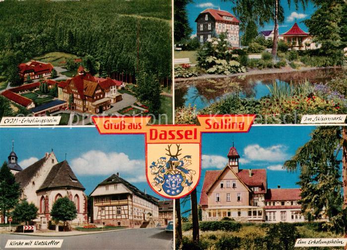 Dassel Solling CVJM Erholungsheim Im Luisenpark Kirche mit Ratskeller Erholungsh