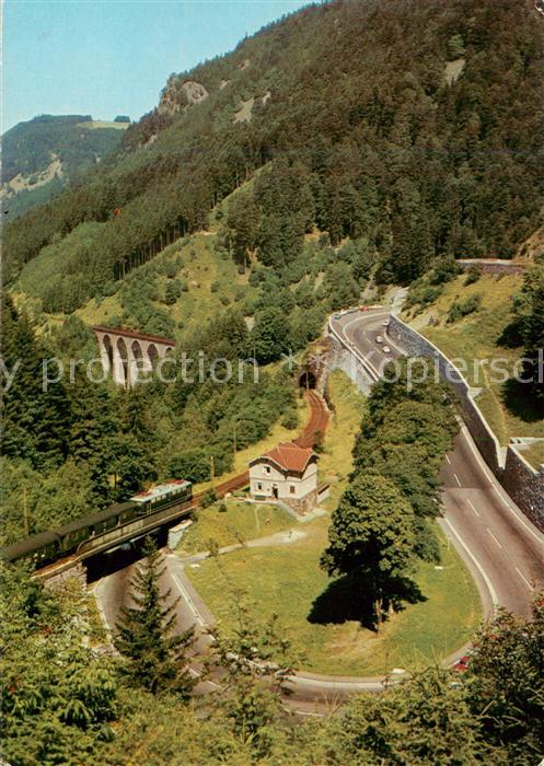 Hoellental Schwarzwald Blick auf die Hoellental-Strasse Ravennabruecke