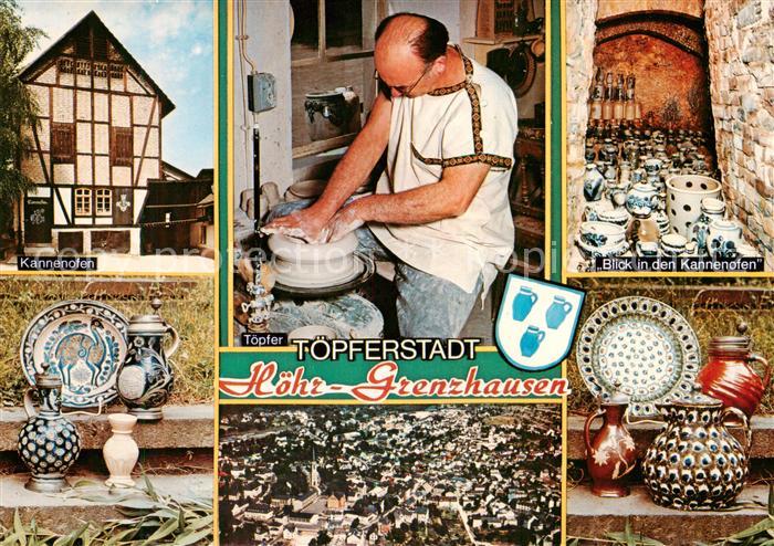 Grenzhausen  Hoehr-Grenzhausen Toepferstadt Handwerk Kannenofen Fachwerkhaus