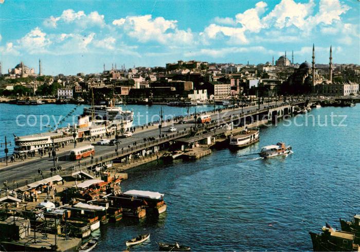 Istanbul Constantinopel TK Galata Koepruesue Galata Bruecke