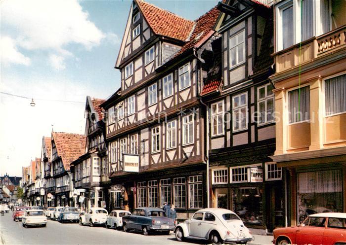 Celle  Niedersachsen Schulstrasse mit Hotel Borchers Fachwerkhaeuser