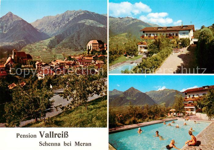 Schenna Meran Trentino IT Pension Vallreiss Swimming Pool Panorama