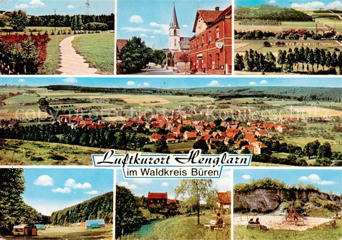 Henglarn Teilansicht Panorama Luftkurort Kinderspielplatz Park Kirche