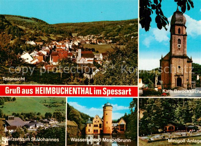 Heimbuchenthal Panorama Erholungsort im Naturpark Spessart Barockkirche Minigolf
