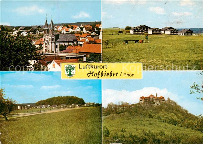 Hofbieber Stadtbild mit Kirche Luftkurort Landschaftspanorama Schloss