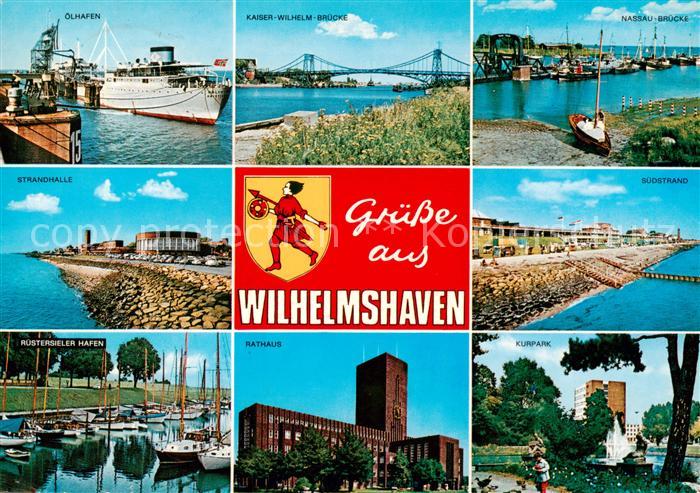Wilhelmshaven  CITY oelhafen Kaiser Wilhelm Bruecke Nassau-Bruecke Strandhalle