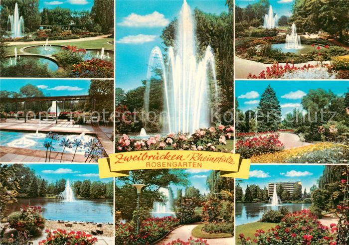 Zweibruecken Pfalz Rosengarten Fontaene