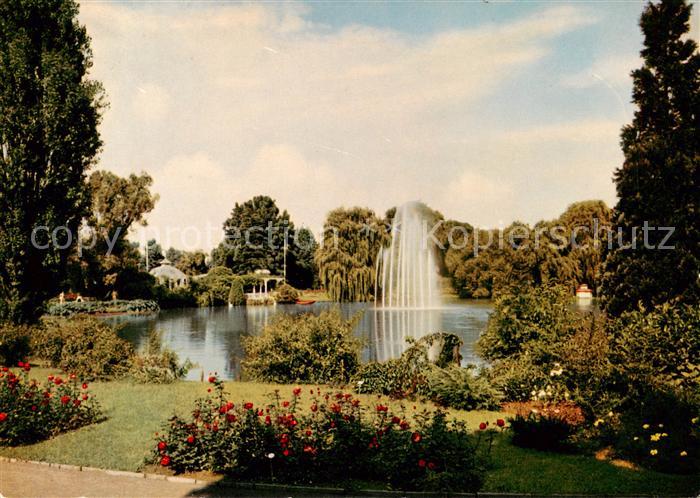 Zweibruecken Pfalz Rosengarten Fontaene Teich