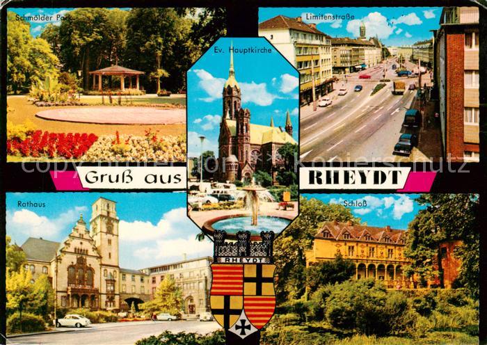 Rheydt Moenchengladbach Schmoelder Park Limitenstrasse Ev Hauptkirche Rathaus Sc