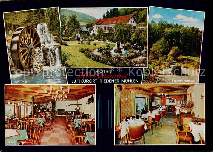 Riedener Muehlen Im Park Hotel Haus Hubertus Garten Sauerbrunnen Restaurant Spei