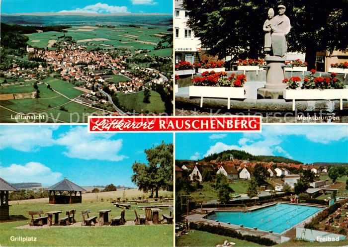 Rauschenberg Hessen Fliegeraufnahme Marktbrunnen Grillplatz Freibad