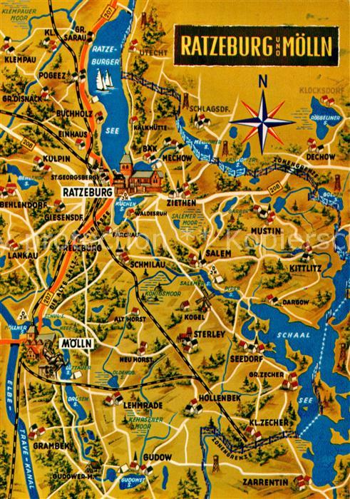 Ratzeburg und Moelln Gebietskarte