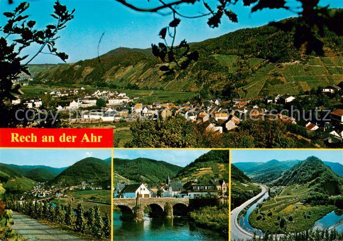 Rech Ahr Panorama Ahrbruecke Ahrpartie Rotweinwanderweg