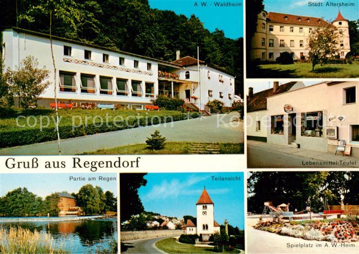 Regendorf Waldheim Altersheim Lebensmittel Teufel Regenpartie Teilansicht Spielp