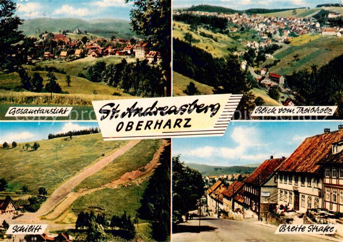 St Andreasberg Harz Panorama Blick vom Treibholz Skilift Breite Strasse