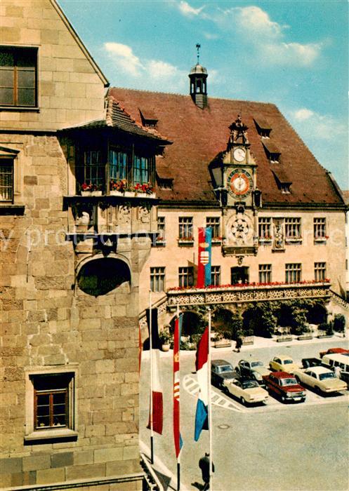 Heilbronn Neckar Rathaus und Kaethchenhaus