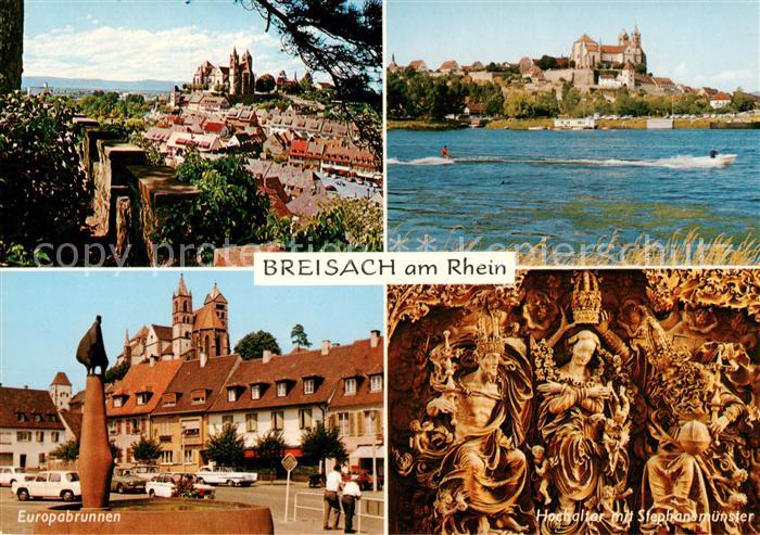 Breisach Rhein St Stephansmuenster Europabrunnen Hochaltar