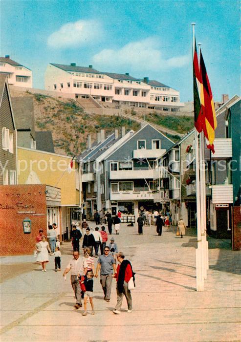 HELGOLAND Insel Schleswig-Holstein Geschaeftsstrasse im Unterland