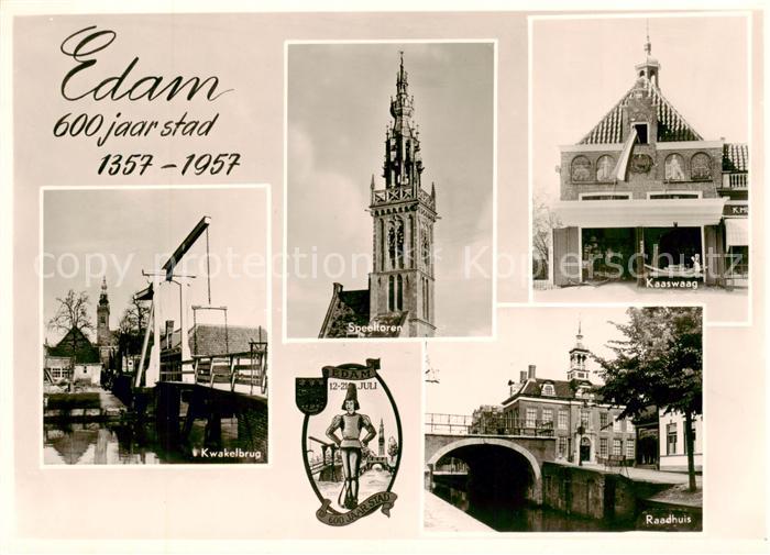 Edam NL Kwakelbrug Speeltoren Kaaswaag Raadhuis