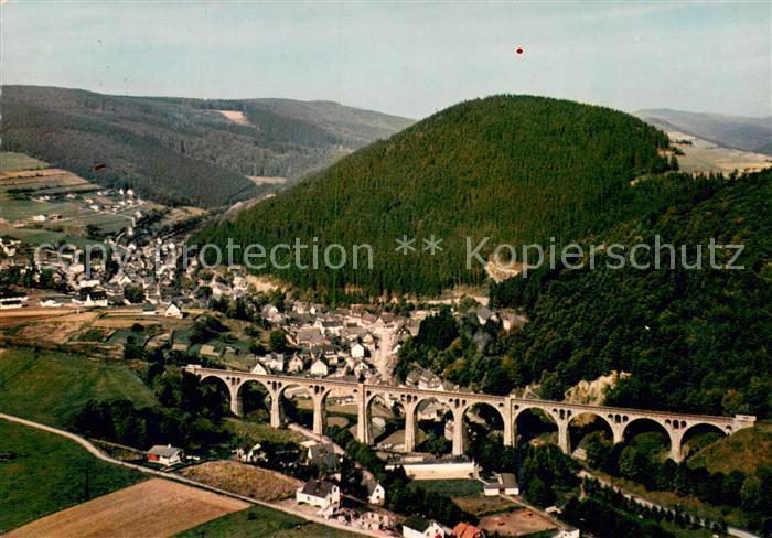 Willingen Sauerland Fliegeraufnahme mit Viadukt