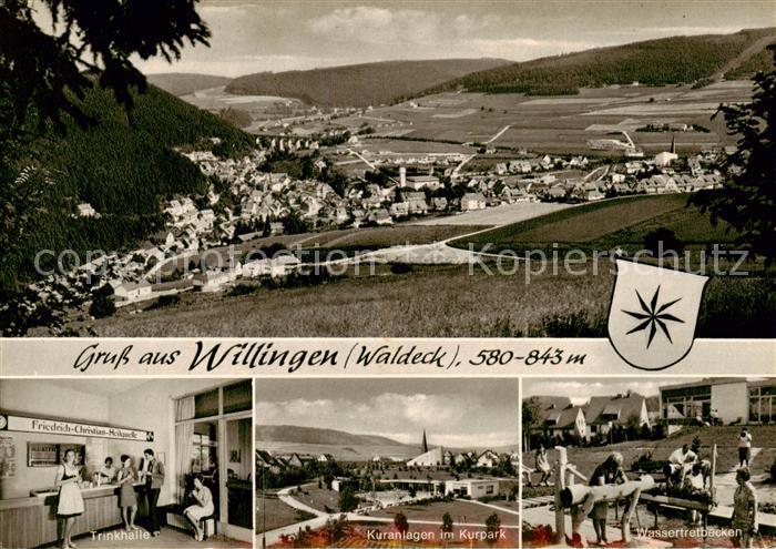 Willingen Sauerland Panorama Trinkhalle Kuranlagen im Kurpark Wassertretbecken