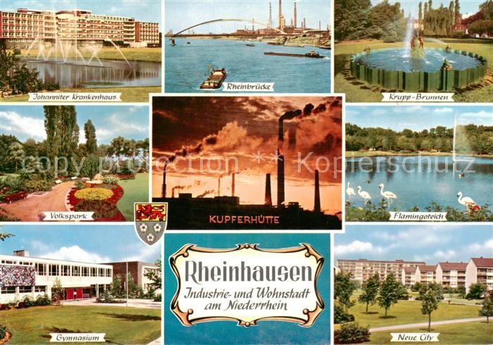 Rheinhausen Duisburg Johanniter Krankenhaus Rheinbruecke Krupp Brunnen Volkspark