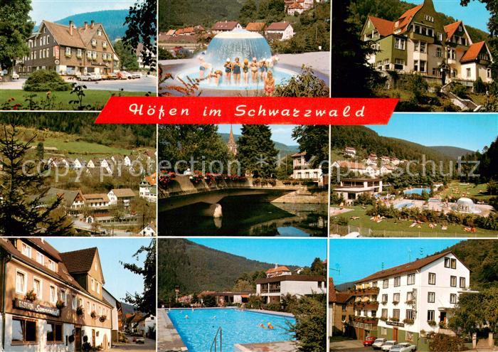 Hoefen Enz Teilansichten Schwimmbad Fontaene