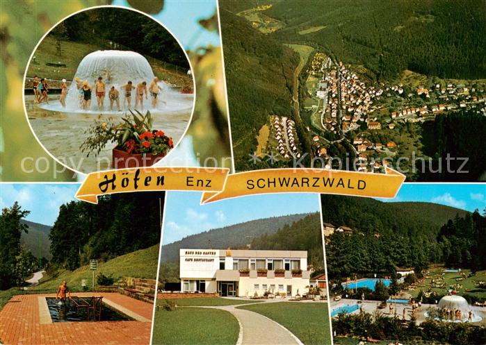 Hoefen Enz Schwallbrause Fliegeraufnahme Wassertretanlage Haus des Gastes Panora