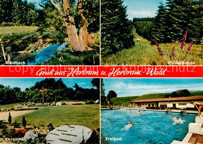 Herbram Waldbach Waldschneise Ehrenmal Freibad