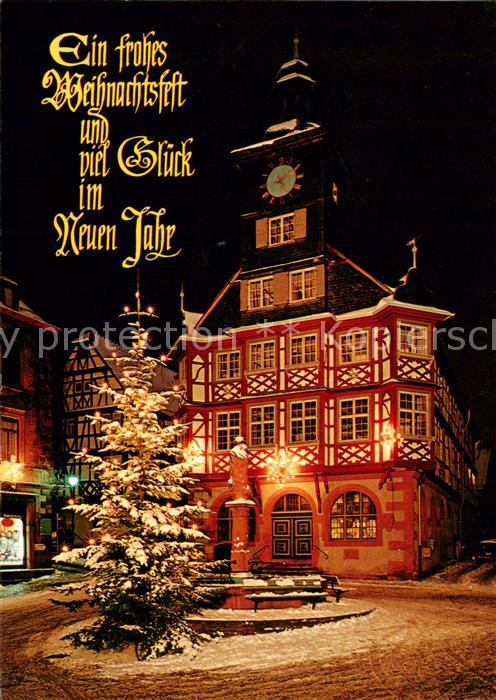 Heppenheim Bergstrasse Weihnachtliche Stimmung am Rathaus