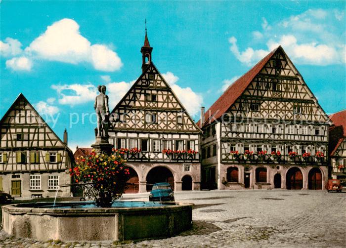 Dornstetten Wuerttemberg Marktplatz Brunnen