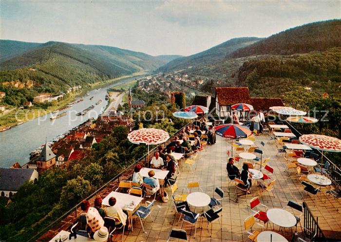 Hirschhorn Neckar Schloss Hotel auf der Burg Terrasse