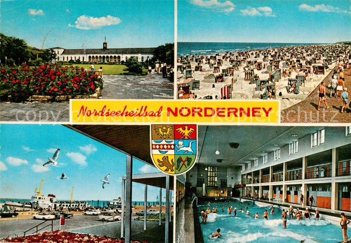 Norderney Nordseebad Kurhaus Strand Fahrgastschiff Hallenwellenbad