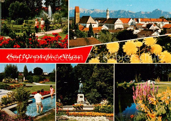 Bad Woerishofen Kurpark Panoama Wassertretanlage Kneippdenkmal