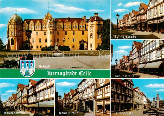 Celle  Niedersachsen Schloss Zoellnerstrasse Schuhstrasse Mauernstrasse Neue Str