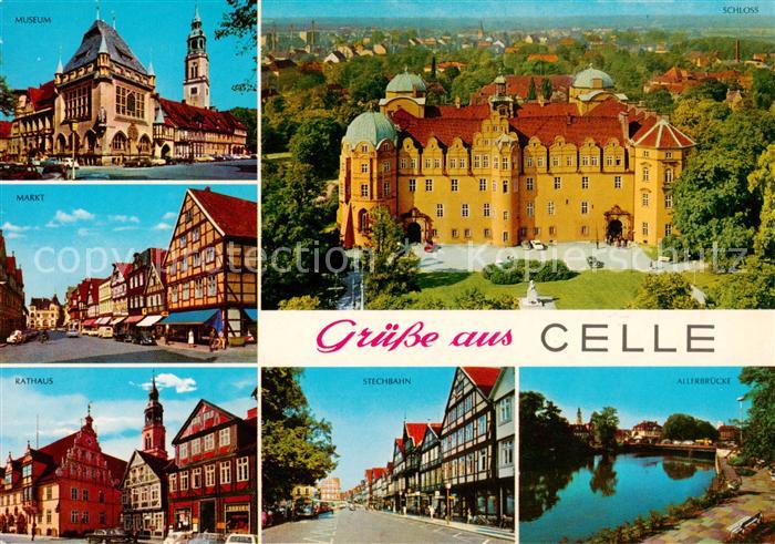 Celle  Niedersachsen Museum Markt Rathaus Stechbahn Allebruecke Schloss