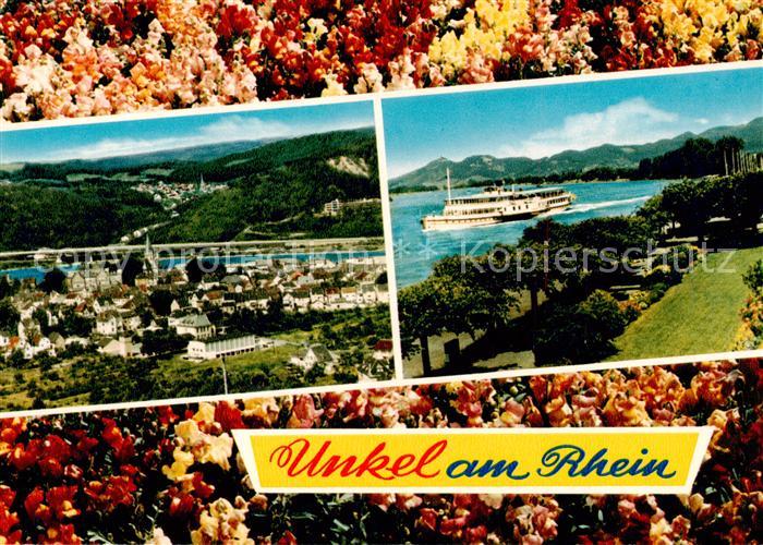 Unkel Rhein Panorama Rheinschiffahrt