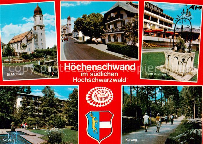 Hoechenschwand Schwarzwald BW St Michael Kurhaus Brunnen Kurpark Kurweg
