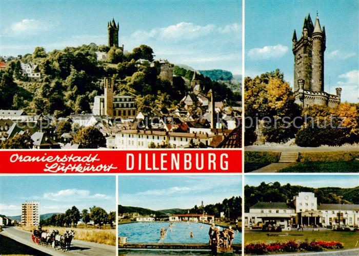 Dillenburg Panorama Wilhelmsturm Pferdekutsche Schwimmbad