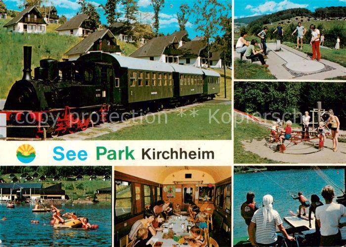 Kirchheim Hessen See Park Minigolf Spielplatz Restaurant Wasserski
