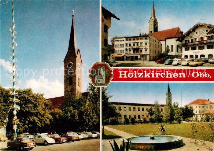 Holzkirchen Oberbayern Kirche Brunnen Apotheke