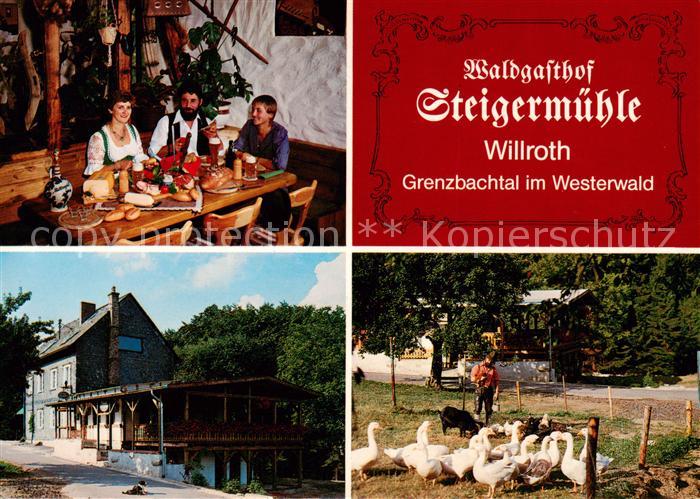 Willroth Waldgasthof Steigermuehle Brotzeit Gaense