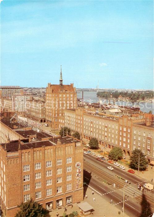 ROSTOCK  CITY Blick von der Marienkirche ueber die Lange Strasse