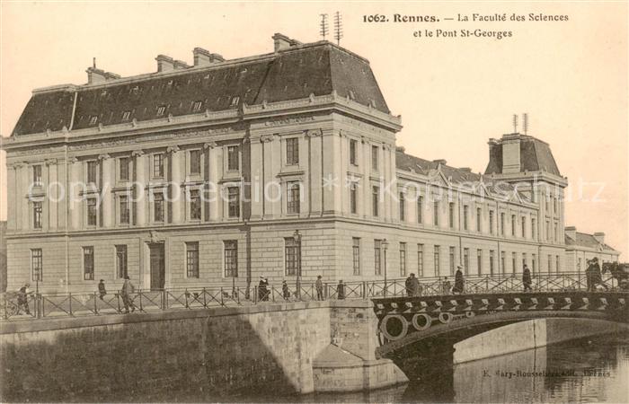 Rennes 35 La Faculté des Sciences et le Pont Saint Georges