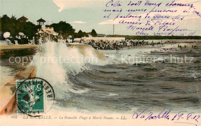 La Rochelle 17 Nouvelle plage a marée haute