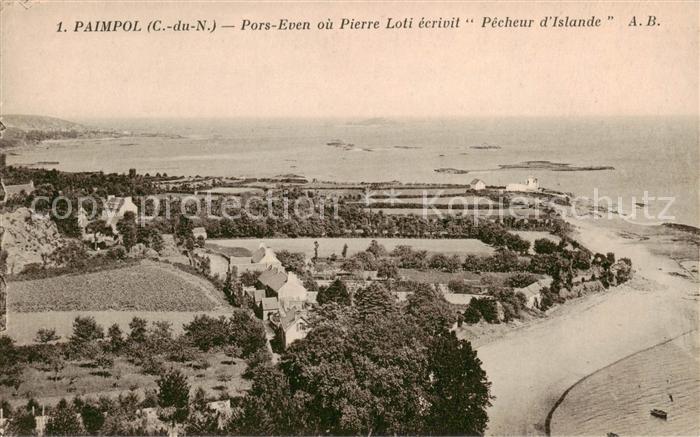 Paimpol 22 Pors-Even où Pierre Loti évrivit Pêcheur d Islande vue aérienne
