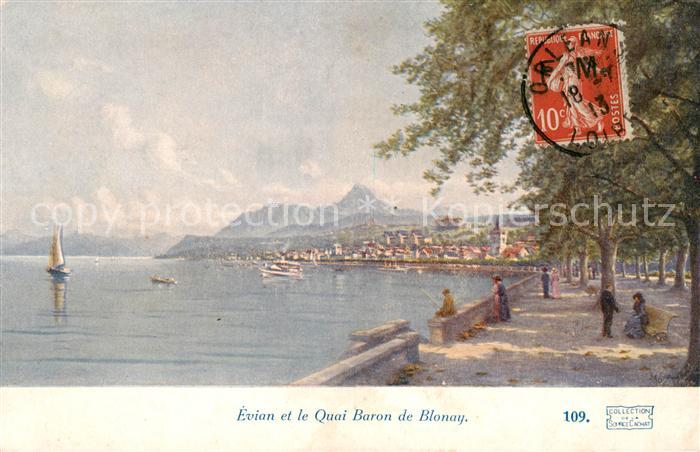 Evian-les-Bains 74 Quai Baron de Blonay Peinture Künstlerk