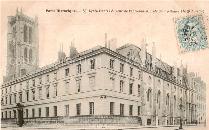 Paris 75 Lycée Henri IV Tour de l ancienne Abbaye Sainte Genevieve XIe siècle