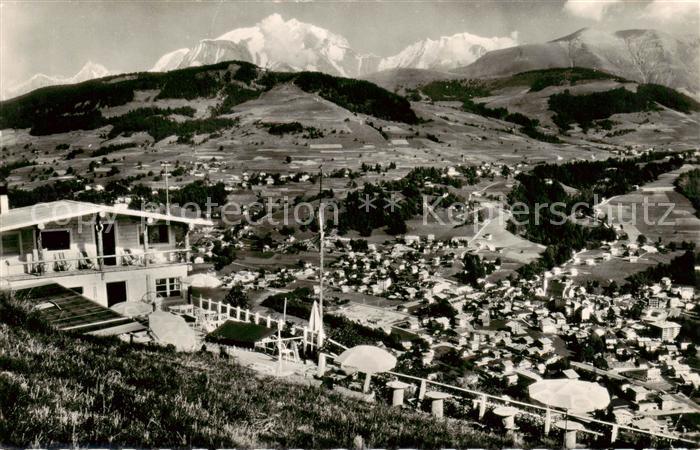 Megeve 74 Haute-Savoie Vue generale et Massif du Mont Blanc